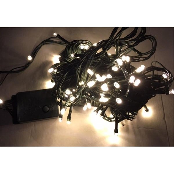 Perfect Holiday 100 LED Green Cable String Light Warm White SG100WW